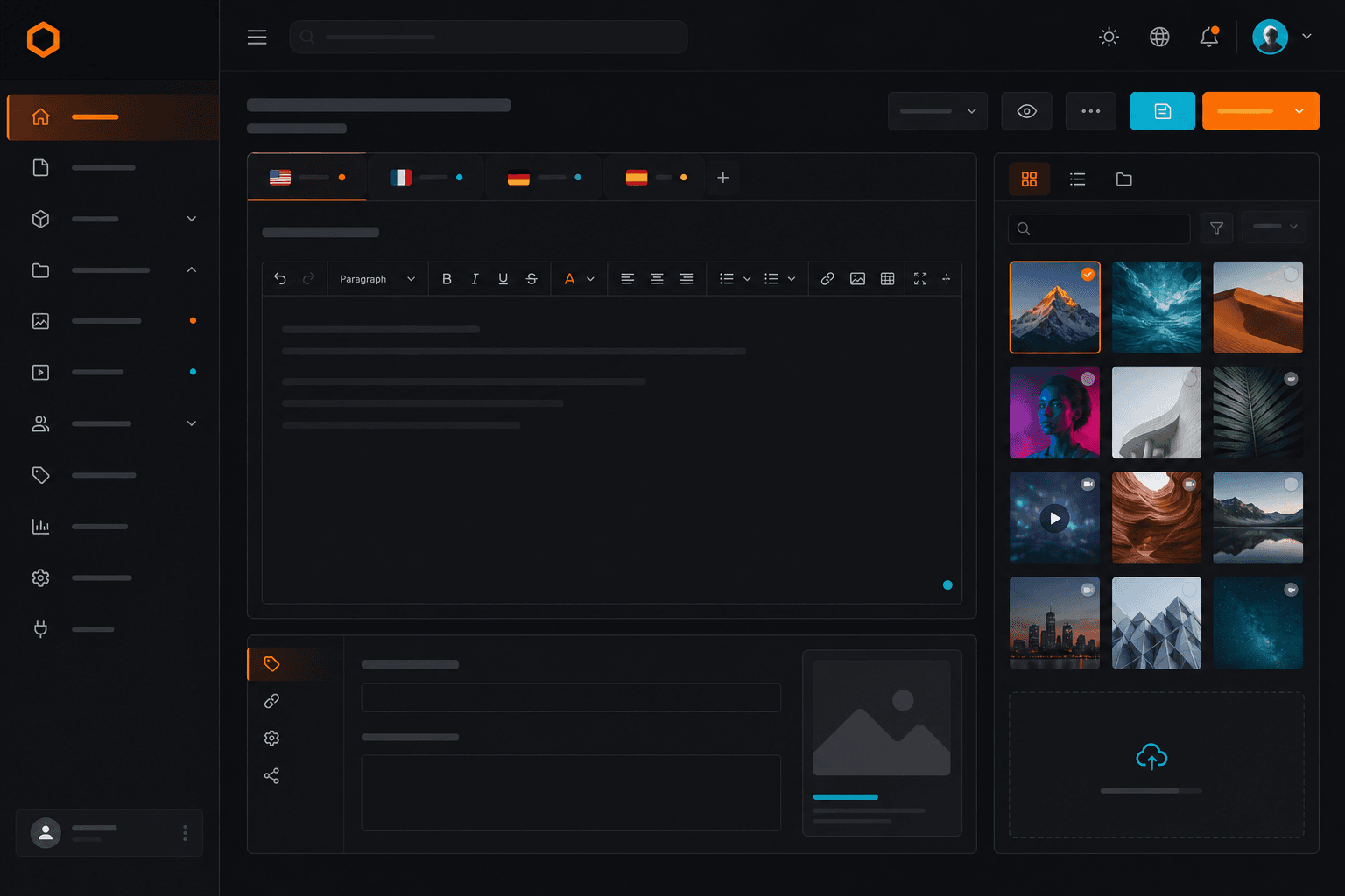 Custom CMS Solutions — vizual nümunə